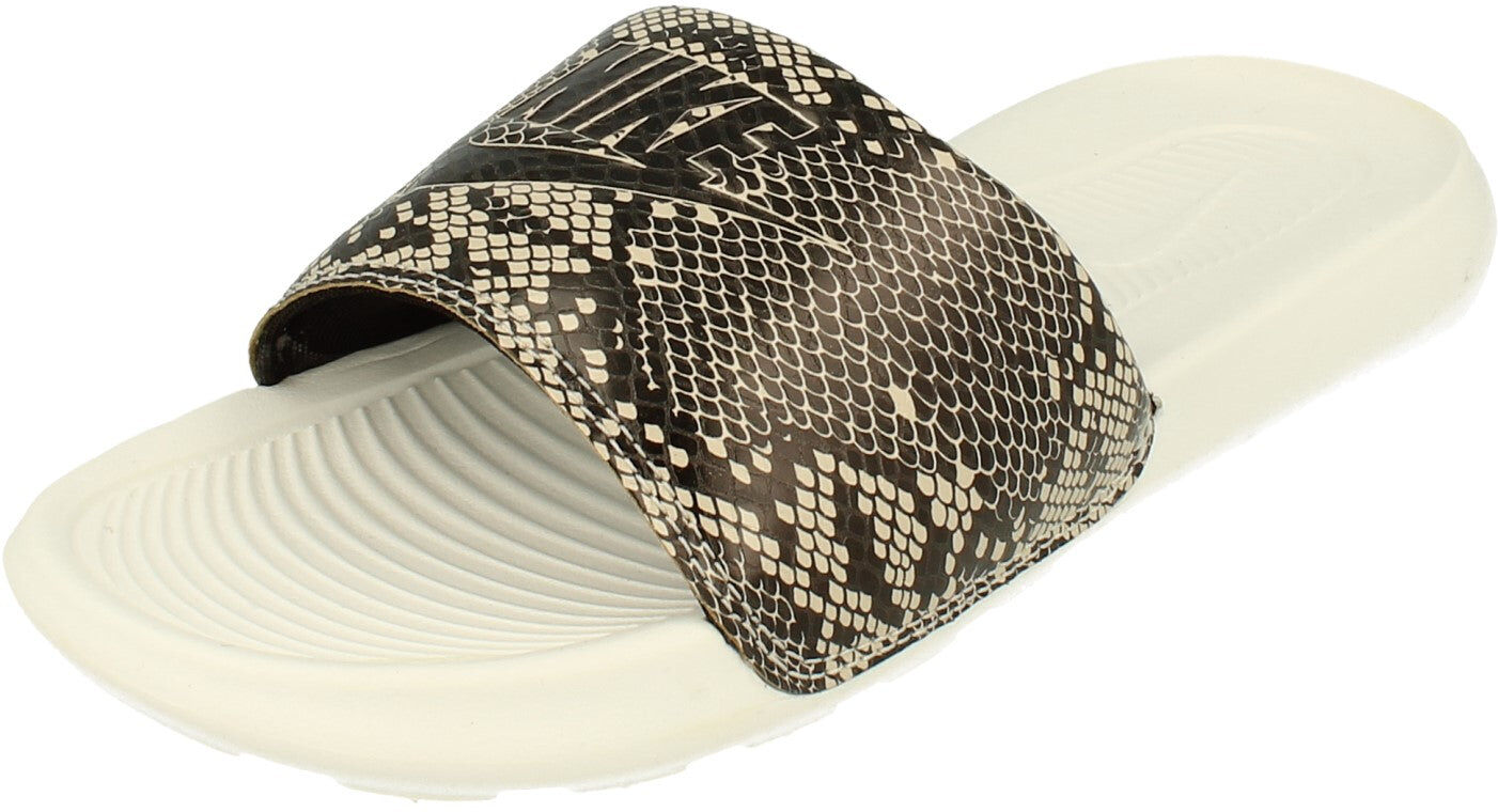 Nike Womens Victori One Slide Print Slides Beige - Size Uk 3.5