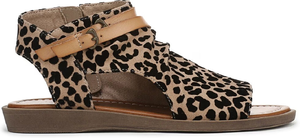 Blowfish Malibu Womens Brown Leopard Strappy Low Wedge Sandals - Denver Faux Leather - Size Uk 5