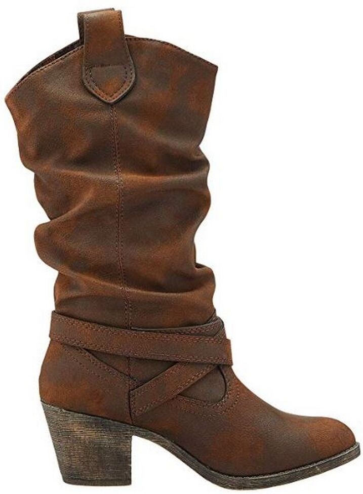 Rocket Dog Womens/ladies Sidestep Mid-Calf Western Boot (Brown) - Size Uk 5