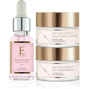 Eclat Skin London Womens Egf Cell Effect Day Moisturiser + Egf Night + Rose Blossom Facial Oil 30ml - One Size Eclat Skin London Womens Egf Cell Effect Day Moisturiser + Egf Night + Rose Blossom Facial Oil 30ml - One Size