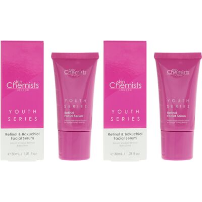 Skin Chemists Womens Youth Series Retinol & Bakuchiol Facial Serum 30ml X 2 - Na - One Size Skin Chemists Womens Youth Series Retinol & Bakuchiol Facial Serum 30ml X 2 - Na - One Size