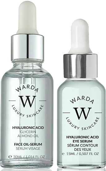 Warda Luxury Skincare Unisex Skin Hydration Boost Hyaluronic Acid Eye Serum 15ml + Oil 30ml - Na - One Size