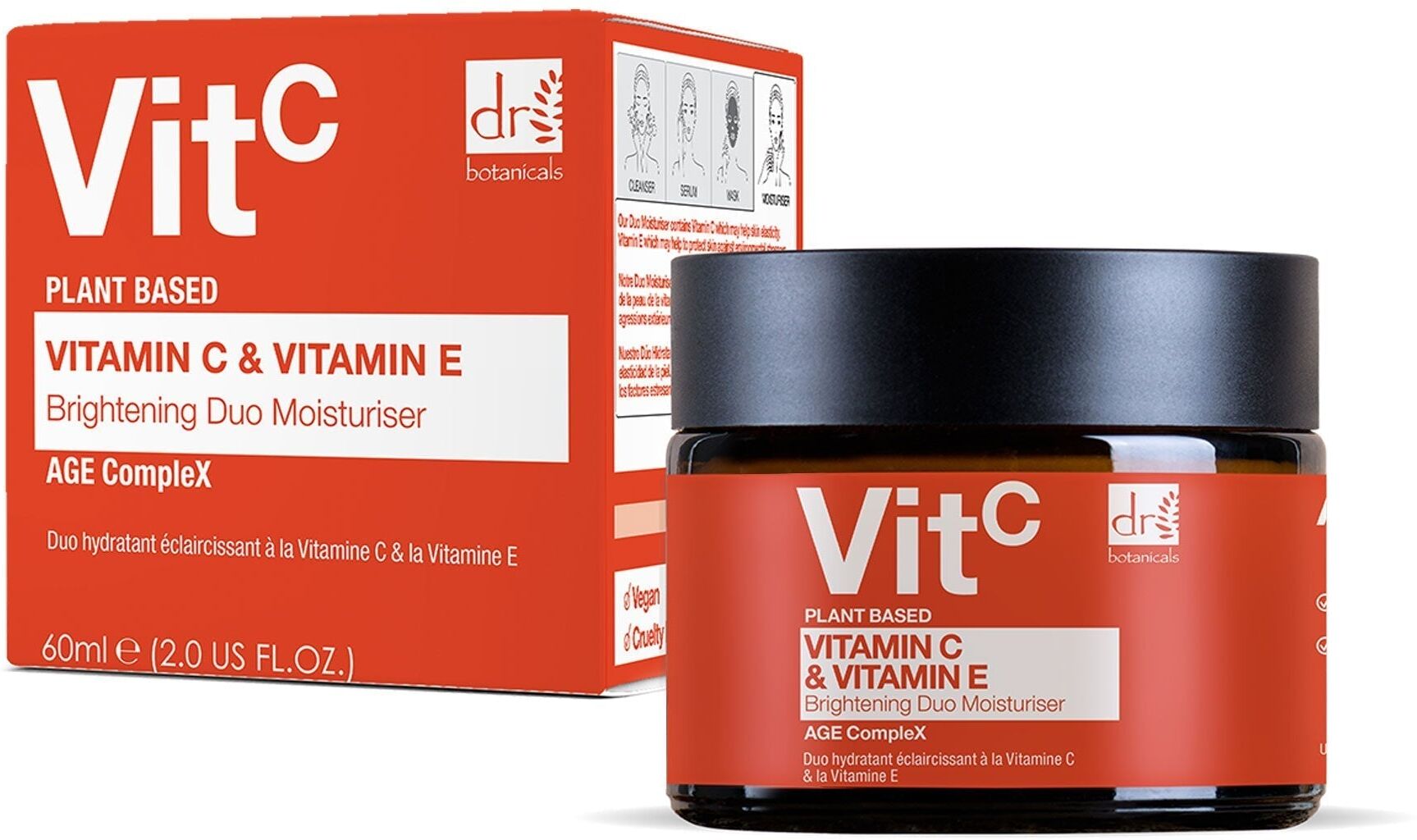 Dr. Botanicals Unisex Dr Anti-Ageing Vitamin C Duo Moisturiser & Advanced Facial Serum Kit - One Size