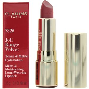 Clarins Womens Joli Rouge Velvet 732 V Grenadine Lipstick 3.5g - Na - One Size Clarins Womens Joli Rouge Velvet 732 V Grenadine Lipstick 3.5g - Na - One Size