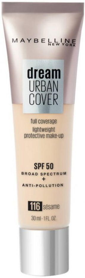 Maybelline New York Unisex Dream Urban Cover Full Coverage Foundation 30ml - 116 Sesame - Black - One Size