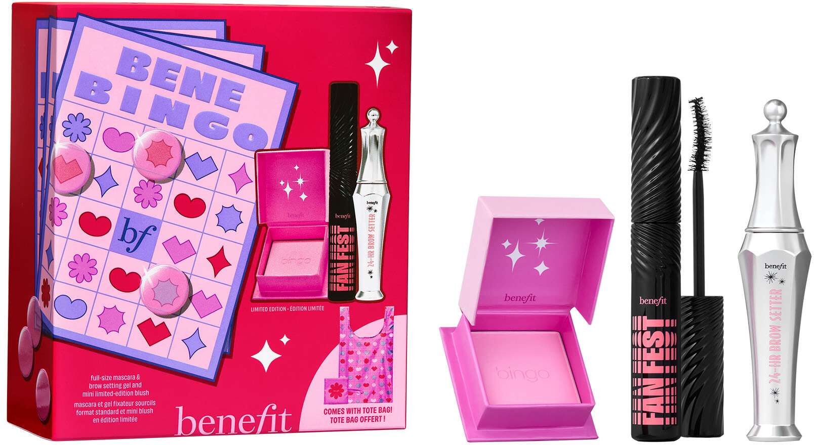 Benefit Womens Benebingo Makeup Gift Set - Mascara, Brow Setter & Limited Edition Blush - One Size
