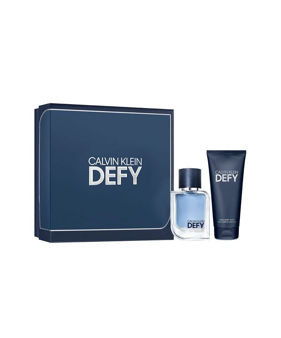 Calvin Klein Mens Ck Defy Gift Set 50ml Eau De Toilette + 100ml Shower Gel - Na - One Size