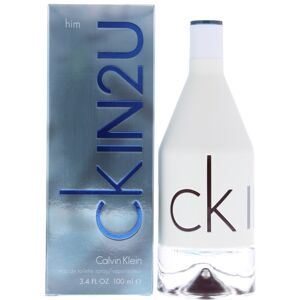 Calvin Klein Mens In2u Eau De Toilette 100ml Spray For Him - White - One Size