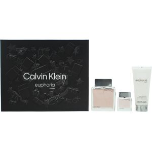 Calvin Klein Mens Euphoria Men Eau De Toilette 100ml, Aftershave Balm + Eau De 15ml Gift Set - One Size