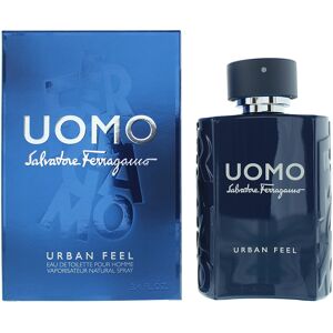 Salvatore Ferragamo Mens Uomo Urban Feel Eau De Toilette 100ml Spray For Him - Blue - One Size Salvatore Ferragamo Mens Uomo Urban Feel Eau De Toilette 100ml Spray For Him - Blue - One Size