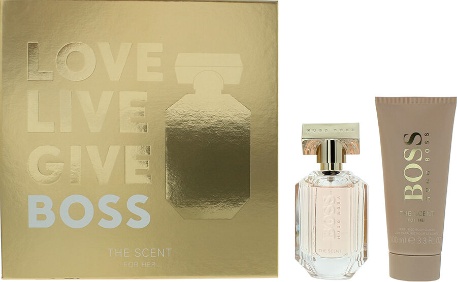 Hugo Boss Womens The Scent For Her 2 Piece Gift Set: Eau De Parfum 50ml - Body Lotion 1 - Peach - One Size
