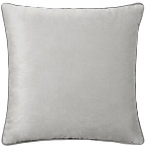 Paoletti Meridian Piped Velvet Cushion Cover - Grey - One Size Paoletti Meridian Piped Velvet Cushion Cover - Grey - One Size