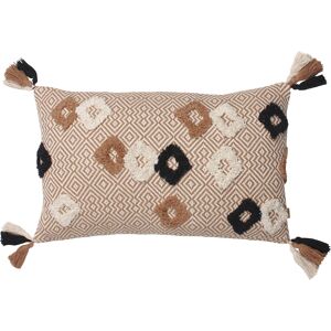 Furn. Benji Jacquard Tufted Cushion Cover - Beige Cotton - One Size Furn. Benji Jacquard Tufted Cushion Cover - Beige Cotton - One Size
