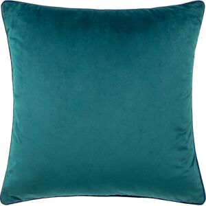 Paoletti Meridian Piped Velvet Cushion Cover - Teal - One Size Paoletti Meridian Piped Velvet Cushion Cover - Teal - One Size