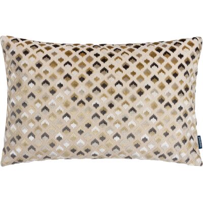 Paoletti Lexington Velvet Jacquard Cushion Cover - Taupe - Size 40 Cm X 60 Cm Paoletti Lexington Velvet Jacquard Cushion Cover - Taupe - Size 40 Cm X 60 Cm