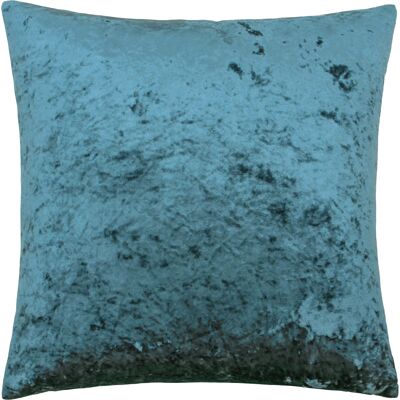 Paoletti Verona Crushed Velvet Square Cushion Cover - Teal - One Size Paoletti Verona Crushed Velvet Square Cushion Cover - Teal - One Size