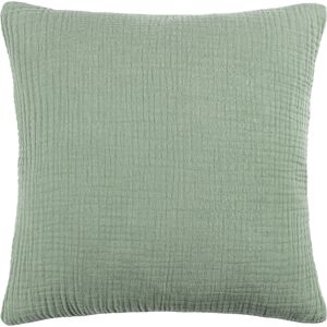 Yard Lark Muslin Crinkle Cotton Cushion Cover - Green - One Size Yard Lark Muslin Crinkle Cotton Cushion Cover - Green - One Size