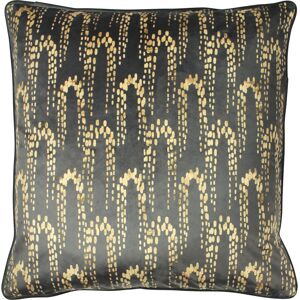 Furn Wisteria Charcoal Velvet Cushion - Unisex Furn Wisteria Charcoal Velvet Cushion - Unisex