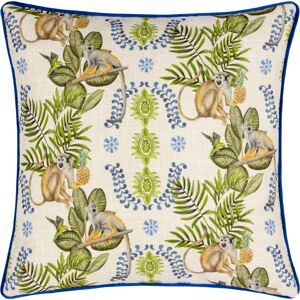 Wylder Valera Lagos Monkey Tropical Filled Cushion - Green - Size 43 Cm X 43 Cm Wylder Valera Lagos Monkey Tropical Filled Cushion - Green - Size 43 Cm X 43 Cm