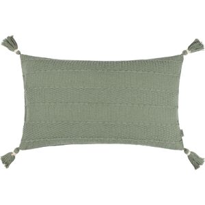 Yard Caliche Textured Tasselled Cushion Cover - Green Cotton - One Size Yard Caliche Textured Tasselled Cushion Cover - Green Cotton - One Size