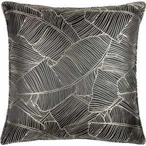 Wylder Tropics Seymour Embroidered Jacquard Satin Piped Cushion Cover - Black - One Size Wylder Tropics Seymour Embroidered Jacquard Satin Piped Cushion Cover - Black - One Size