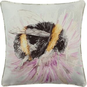 Evans Lichfield Watercolour Bee Tartan Cushion Cover - Multicolour - One Size Evans Lichfield Watercolour Bee Tartan Cushion Cover - Multicolour - One Size