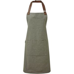 Premier Adults Unisex Annex Bib Apron (Moss) - Grey Cotton - One Size Premier Adults Unisex Annex Bib Apron (Moss) - Grey Cotton - One Size