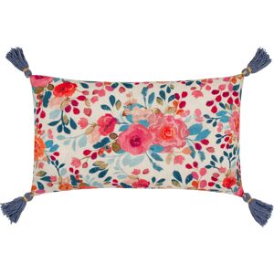 Wylder Posies Floral Tasselled Filled Cushion - Multicolour Cotton - One Size Wylder Posies Floral Tasselled Filled Cushion - Multicolour Cotton - One Size