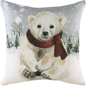 Evans Lichfield Snowy Polar Bear Watercolour Printed Cushion Cover - Multicolour - One Size Evans Lichfield Snowy Polar Bear Watercolour Printed Cushion Cover - Multicolour - One Size