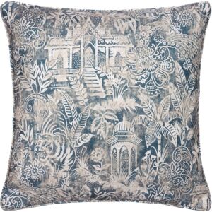 Wylder Tropics Bengal Chenille Cushion Cover - Blue - Size 50 Cm X 50 Cm Wylder Tropics Bengal Chenille Cushion Cover - Blue - Size 50 Cm X 50 Cm