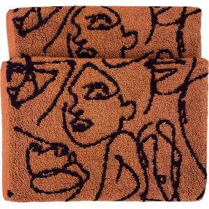 Furn. Everybody Abstract Jacquard Hand Towel - Brown Cotton - One Size Furn. Everybody Abstract Jacquard Hand Towel - Brown Cotton - One Size