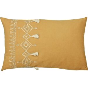 Furn Pritta Mustard Cotton Embroidered Cushion Cover - One Size - Cushion Cover Furn Pritta Mustard Cotton Embroidered Cushion Cover - One Size - Cushion Cover