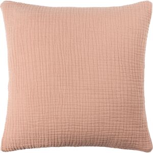 Yard Lark Muslin Cotton Cushion Cover - Pink - Size 45 Cm X 45 Cm Yard Lark Muslin Cotton Cushion Cover - Pink - Size 45 Cm X 45 Cm