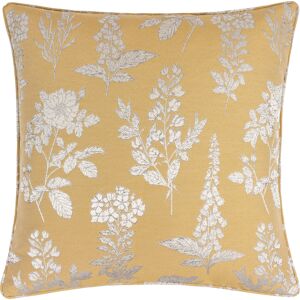 Wylder Nature Sophia Floral Jacquard Cushion Cover - Gold - Size 50 Cm X 50 Cm Wylder Nature Sophia Floral Jacquard Cushion Cover - Gold - Size 50 Cm X 50 Cm