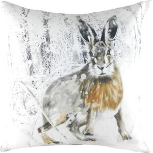 Evans Lichfield Xmas Hare Watercolour Cushion Cover - White - One Size Evans Lichfield Xmas Hare Watercolour Cushion Cover - White - One Size