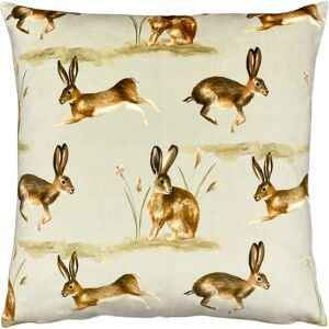 Evans Lichfield Country Running Hares Hand Painted Printed Cushion Cover - Taupe - One Size Evans Lichfield Country Running Hares Hand Painted Printed Cushion Cover - Taupe - One Size