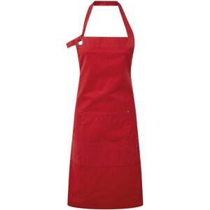 Premier Calibre Heavy Canvas Pocket Apron (Red) Cotton - One Size Premier Calibre Heavy Canvas Pocket Apron (Red) Cotton - One Size