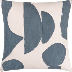 Hoem Meta Abstract Cushion Cover - Blue Cotton - Size 55 Cm X 55 Cm Hoem Meta Abstract Cushion Cover - Blue Cotton - Size 55 Cm X 55 Cm