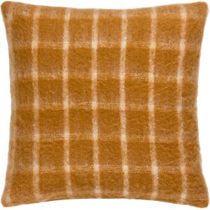 Yard Yarrow Check Faux Mohair Cushion Cover - Ginger - Size 45 Cm X 45 Cm Yard Yarrow Check Faux Mohair Cushion Cover - Ginger - Size 45 Cm X 45 Cm