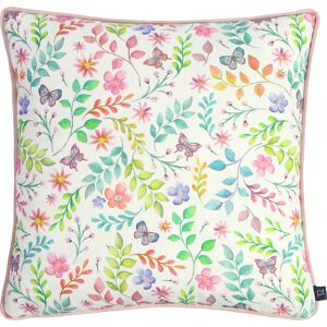 Prestigious Textiles Secret Garden Floral Leaf Cushion Cover - Pink Cotton - One Size Prestigious Textiles Secret Garden Floral Leaf Cushion Cover - Pink Cotton - One Size