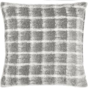 Yard Yarrow Check Faux Mohair Cushion Cover - Light Grey - Size 45 Cm X 45 Cm Yard Yarrow Check Faux Mohair Cushion Cover - Light Grey - Size 45 Cm X 45 Cm