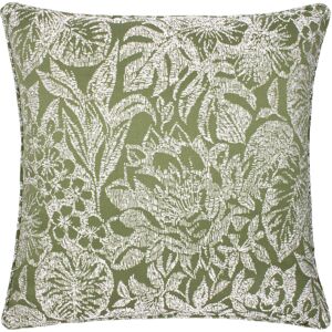 Wylder Nature Bali Botanical Jacquard Cushion Cover - Olive - Size 50 Cm X 50 Cm Wylder Nature Bali Botanical Jacquard Cushion Cover - Olive - Size 50 Cm X 50 Cm