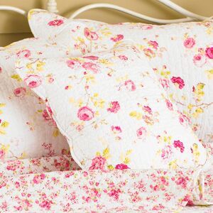 Paoletti Honey Pot Lane Piped Floral Cushion Cover - White Cotton - One Size Paoletti Honey Pot Lane Piped Floral Cushion Cover - White Cotton - One Size