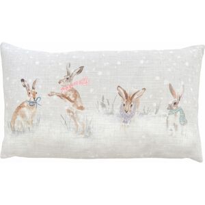 Evans Lichfield Snowy Hare Hand Painted Cushion Cover - Multicolour - One Size Evans Lichfield Snowy Hare Hand Painted Cushion Cover - Multicolour - One Size