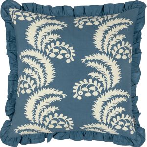 Paoletti Montrose Pleated Floral Cushion Cover - Blue Cotton - One Size Paoletti Montrose Pleated Floral Cushion Cover - Blue Cotton - One Size