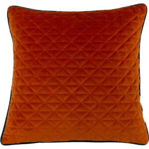 Paoletti Quartz Square Quilted Cushion Cover - Orange - One Size Paoletti Quartz Square Quilted Cushion Cover - Orange - One Size