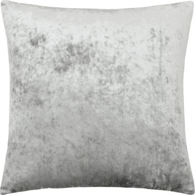 Paoletti Verona Crushed Velvet Square Cushion Cover - Silver - One Size Paoletti Verona Crushed Velvet Square Cushion Cover - Silver - One Size