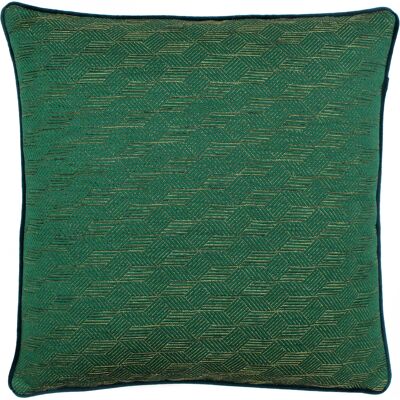 Paoletti Highbury Piped Jacquard Cushion Cover - Green Linen - One Size Paoletti Highbury Piped Jacquard Cushion Cover - Green Linen - One Size