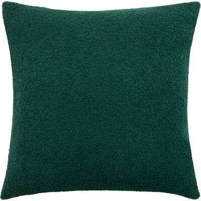 Furn. Malham Shearling Fleece Square Cushion Cover - Emerald - One Size Furn. Malham Shearling Fleece Square Cushion Cover - Emerald - One Size