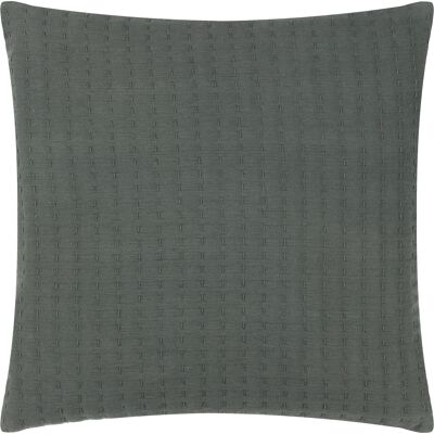 Yard Hush Cotton Linear Cushion Cover - Blue - Size 45 Cm X 45 Cm Yard Hush Cotton Linear Cushion Cover - Blue - Size 45 Cm X 45 Cm